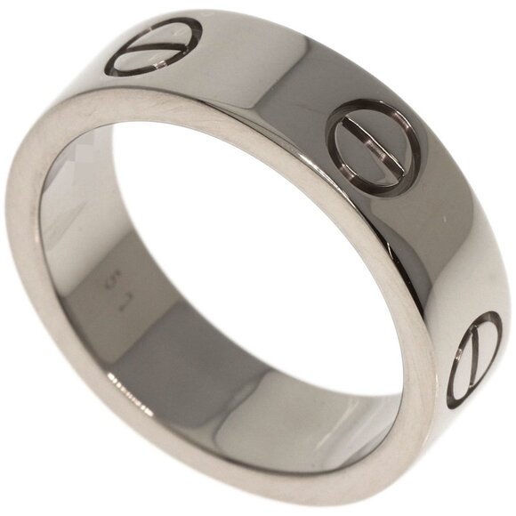CARTIER 18k White Gold Love Ring #51 - Picture 1 of 7